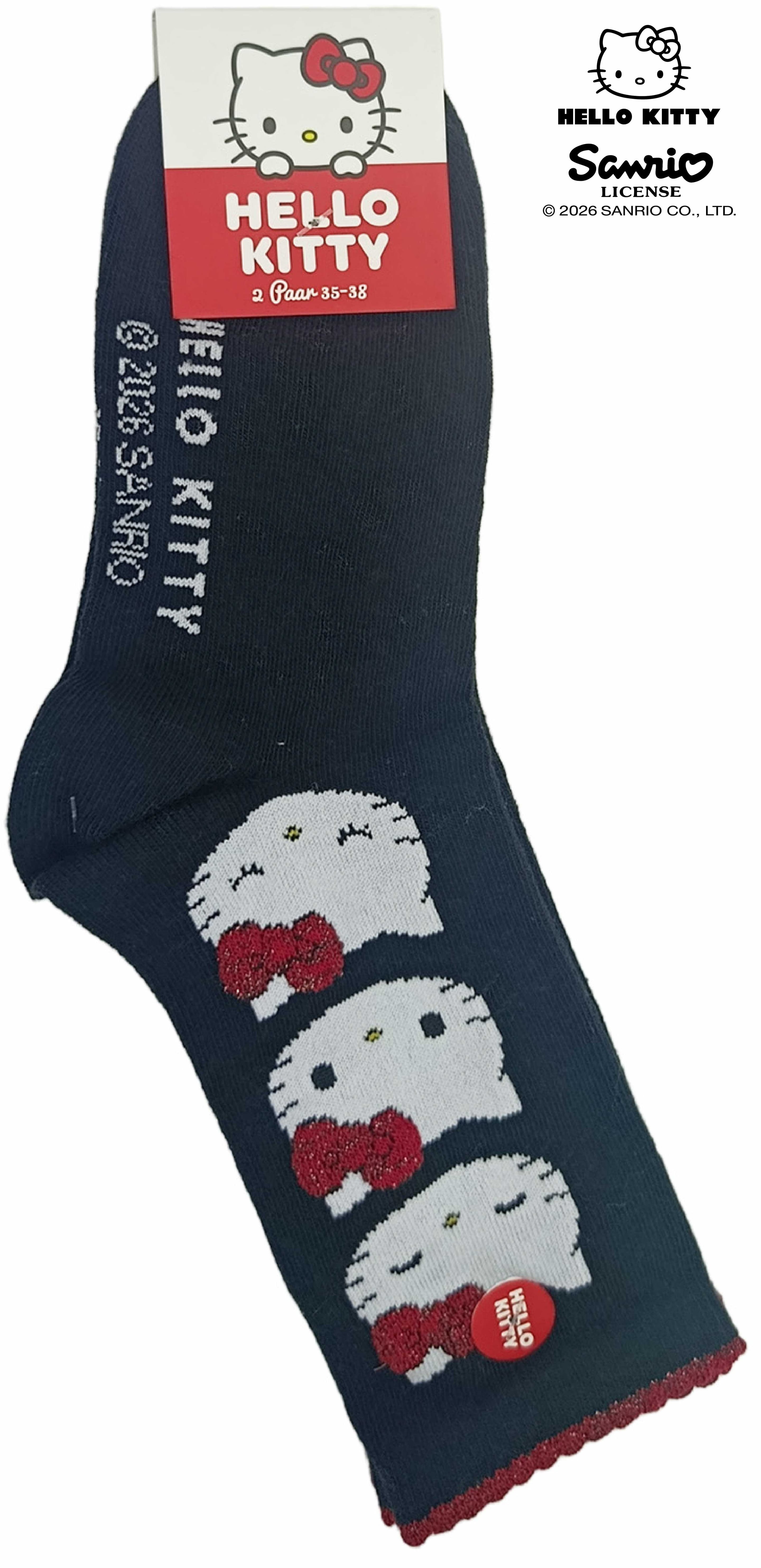 Hello Kitty Damen Socken 2er Pack