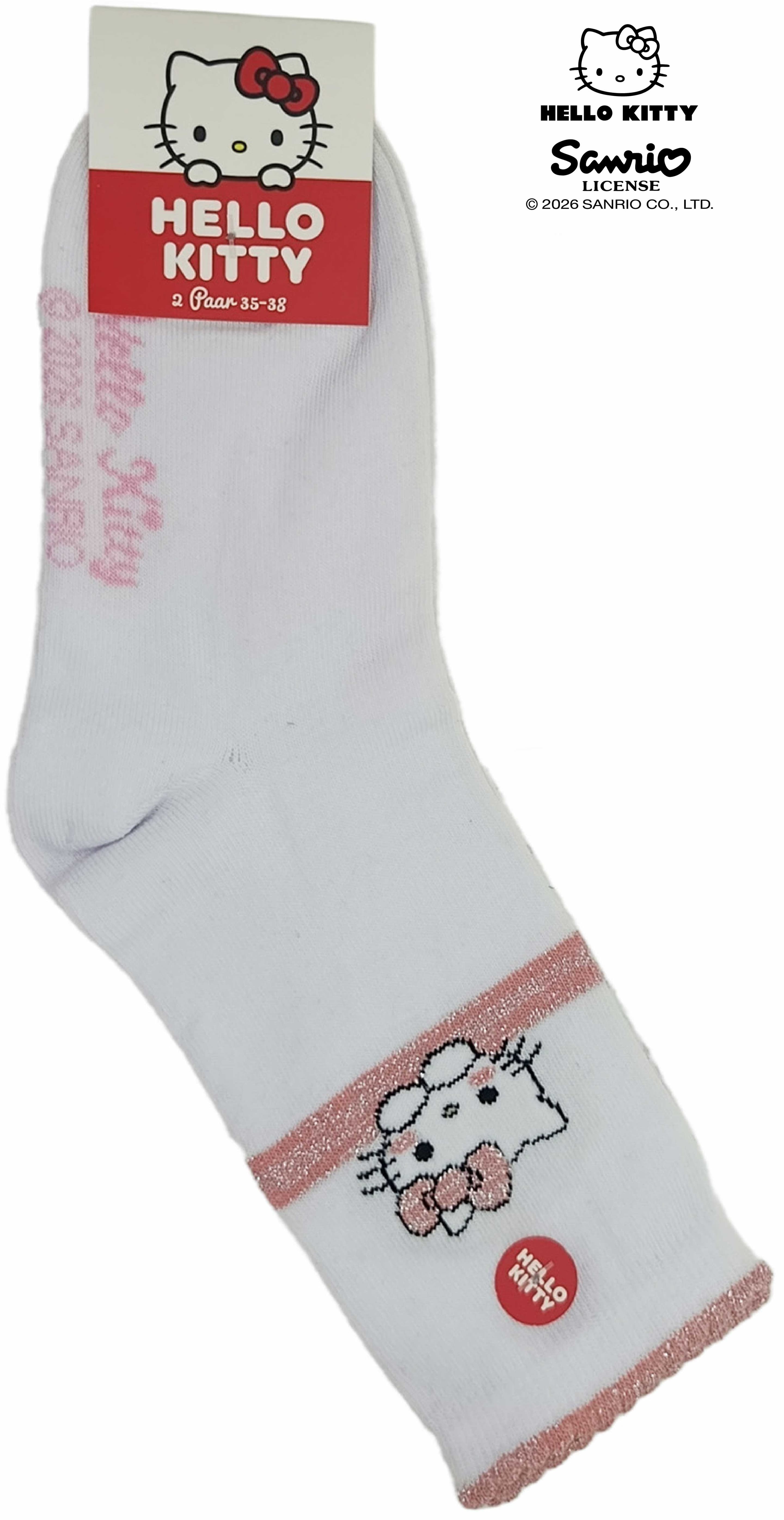 Hello Kitty Damen Socken 2er Pack