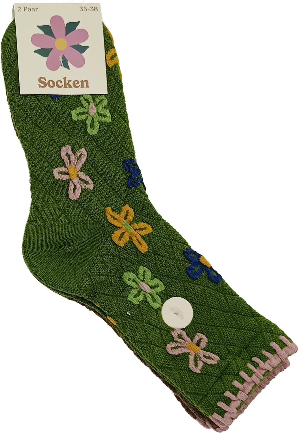 Damen Socken Flower 2er Pack