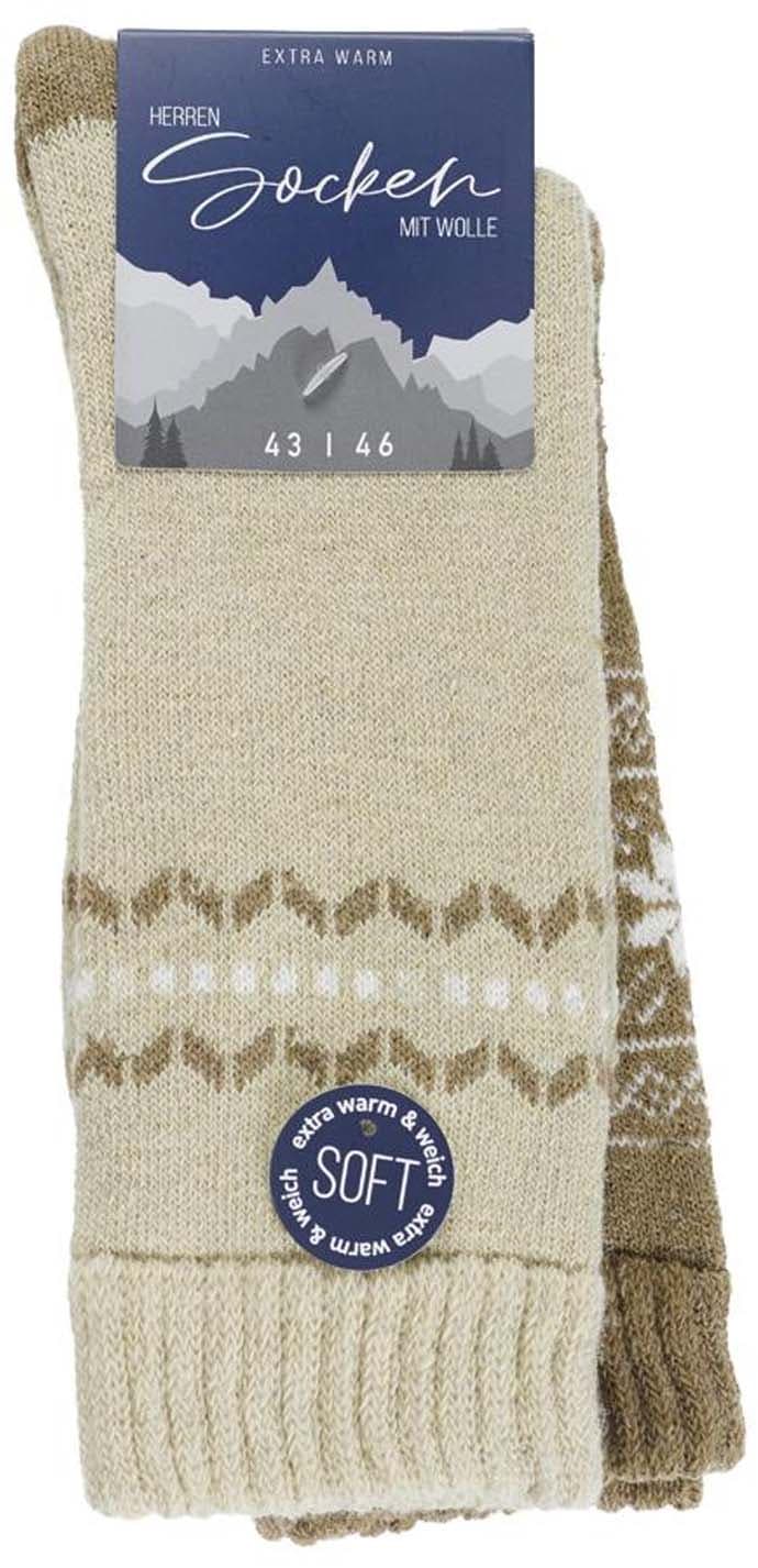 Herren Wintersocken mit Wolle 2er Pack