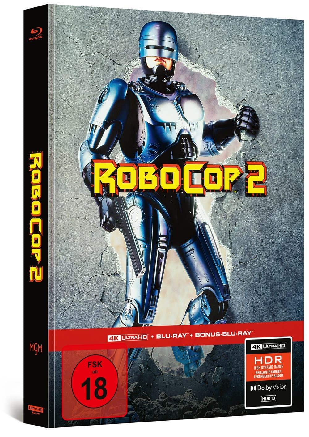 RoboCop 2 - Limitiertes 3-Disc-Mediabook - Cover A (4K Ultra HD + Blu-ray + Bonus-Blu-ray)