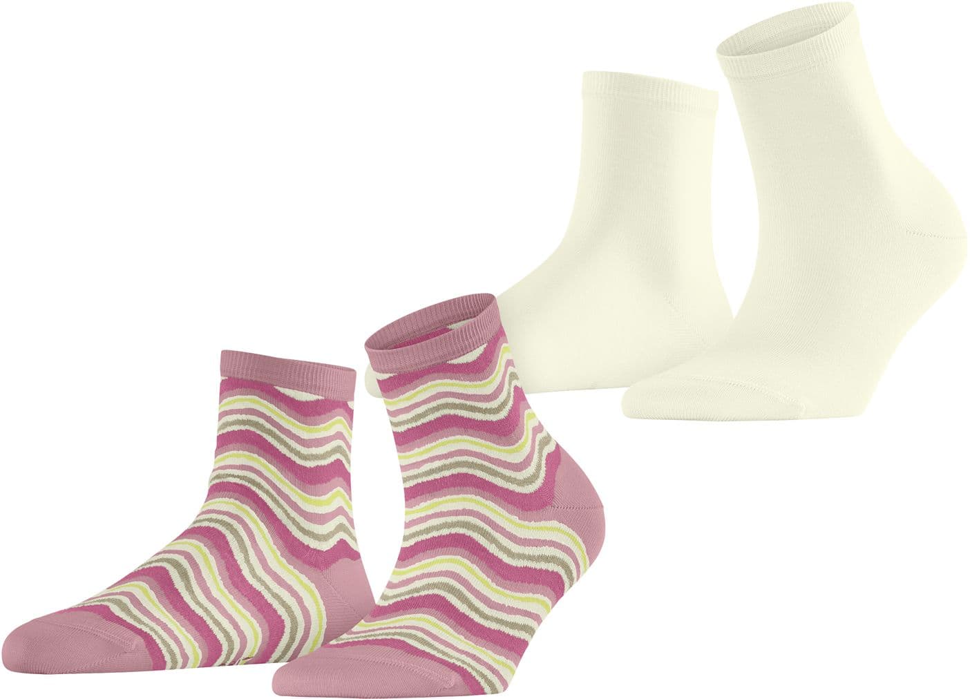 ESPRIT Damen Kurzsocken Watercolor 2er Pack