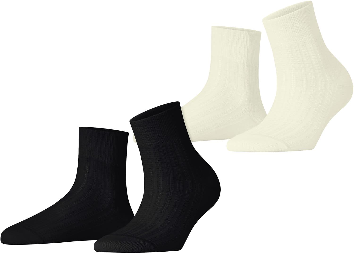 Esprit Damen Kurzsocken Cozy Braid 2er Pack