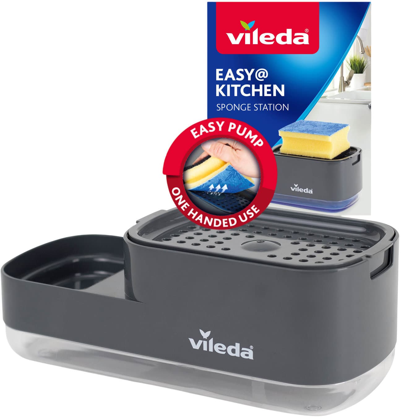 Vileda Pumpspender mit Schwammablage