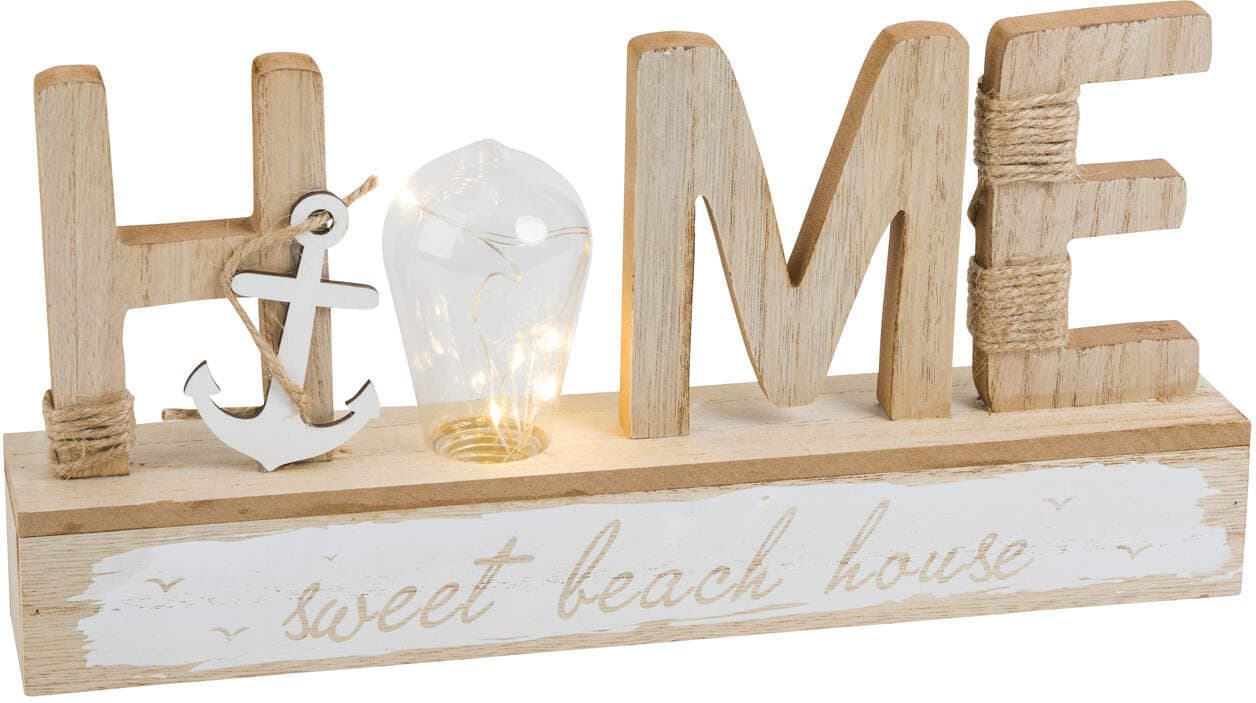 LED-Holzaufsteller Home
