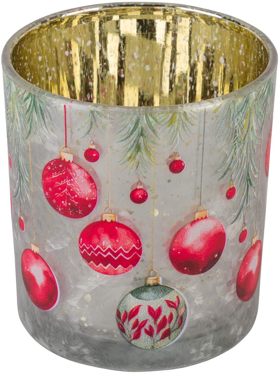 Glaswindlicht Weihnachtskugeln