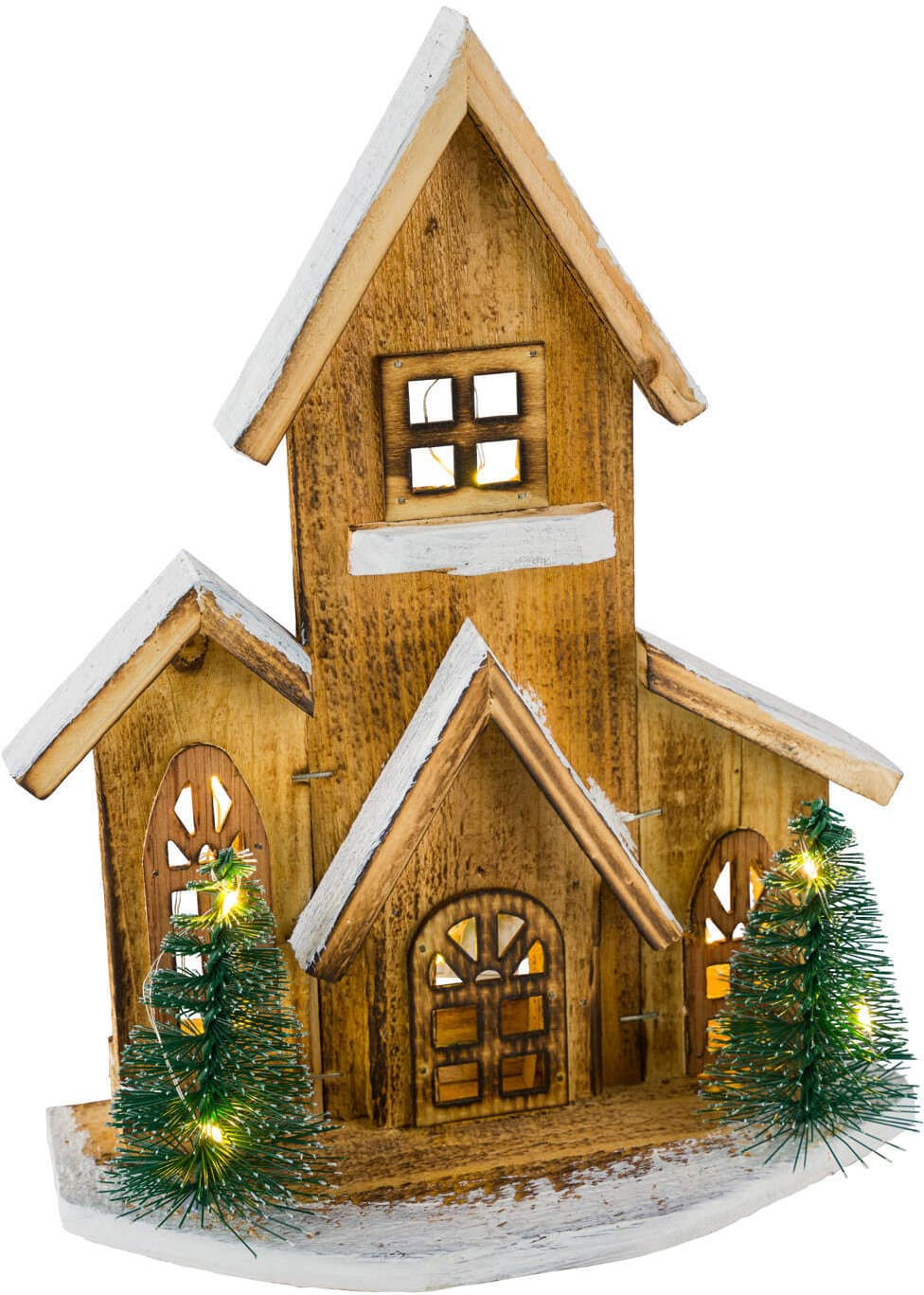 LED Holzaufsteller Haus