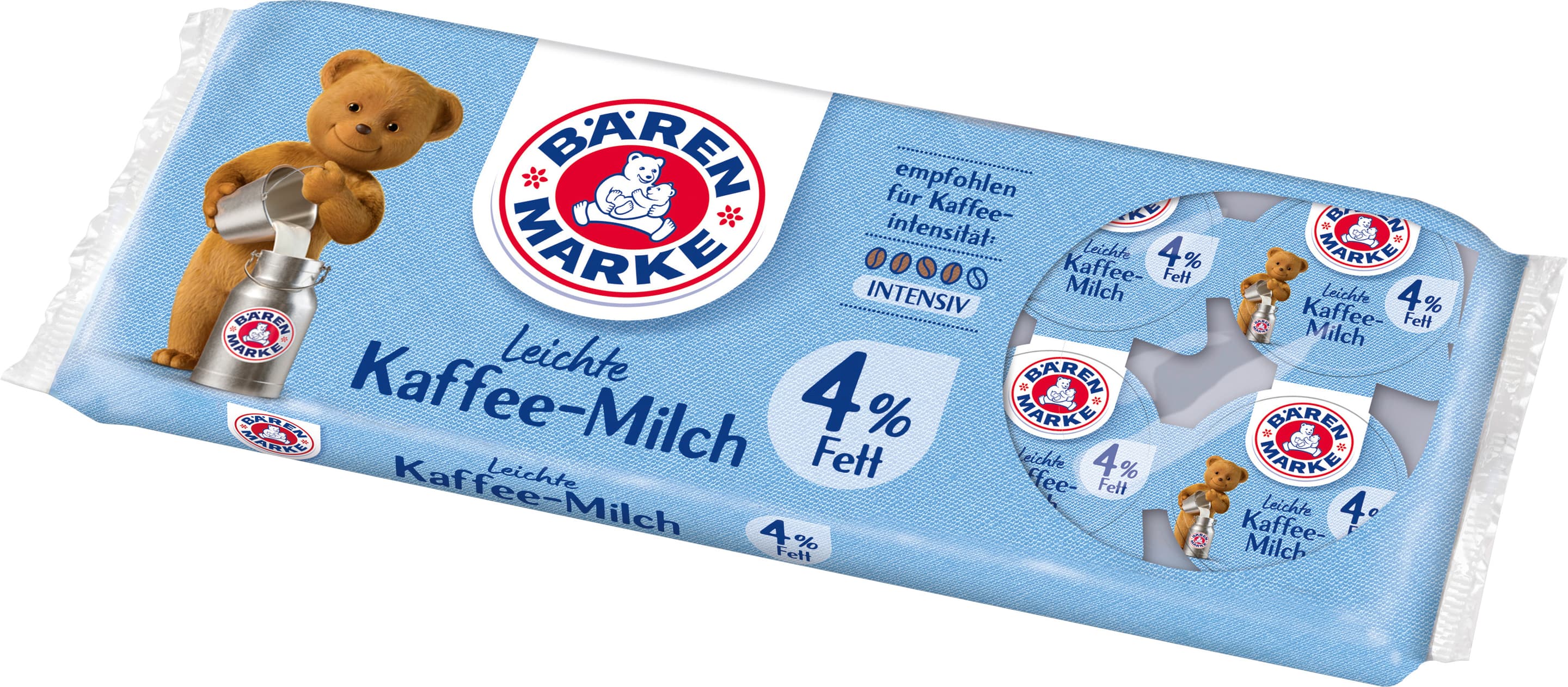 BÄRENMARKE Leichte Kaffee-Milch 4% 10x7,5g Portionspackungen