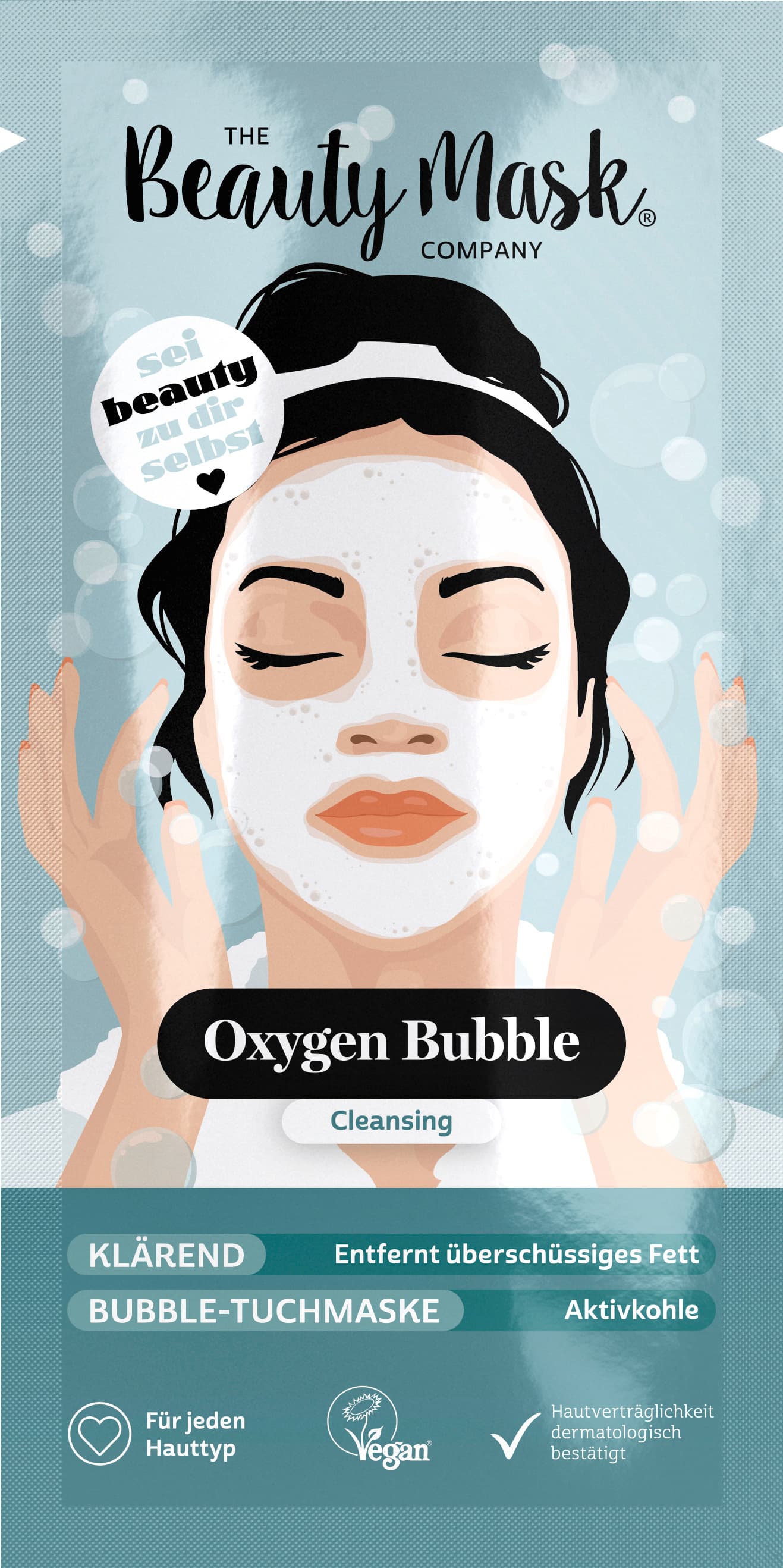 The Beauty Mask Company Bubble Tuchmaske Aktivkohle Oxygen