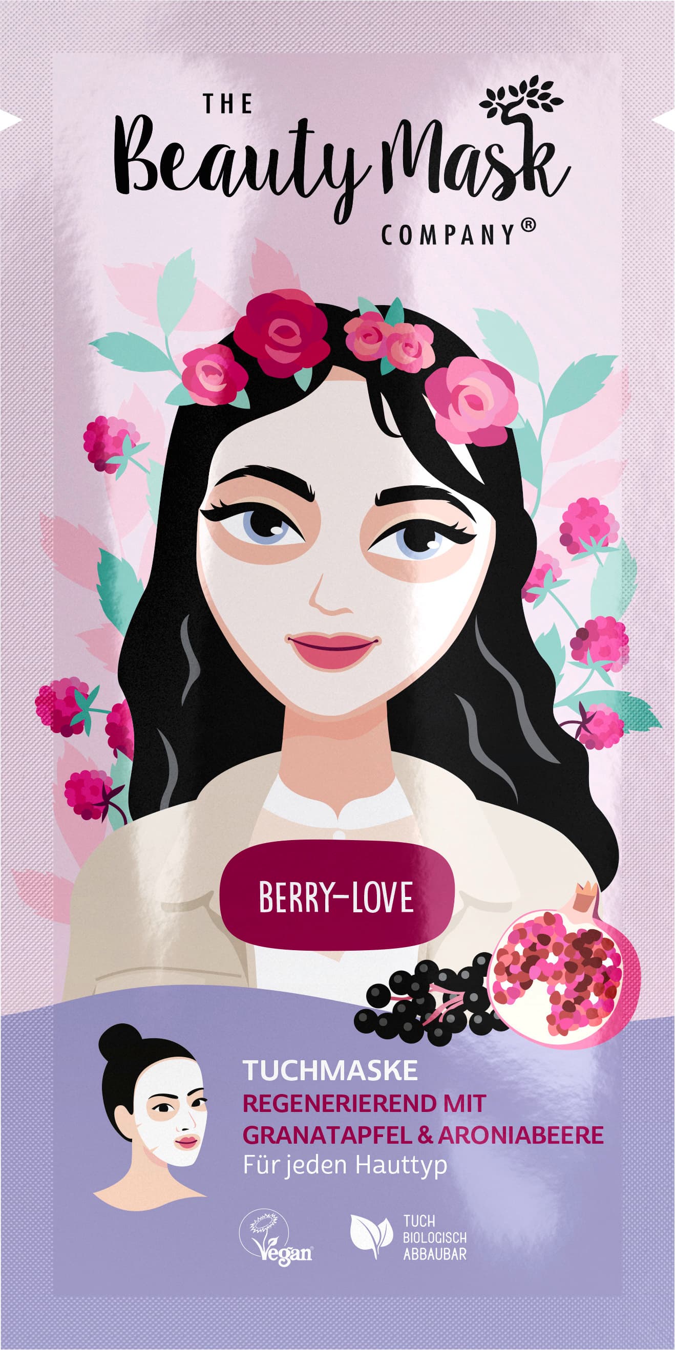 The Beauty Mask Company Tuchmaske Berry Love