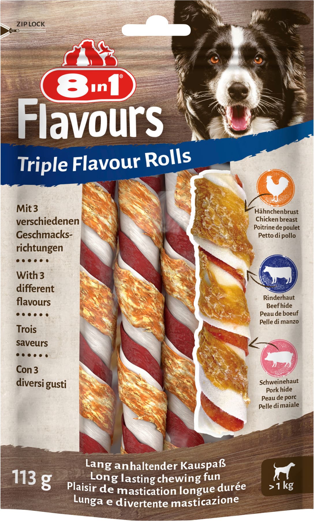 8in1 TRIPLE FLAVOUR rolls