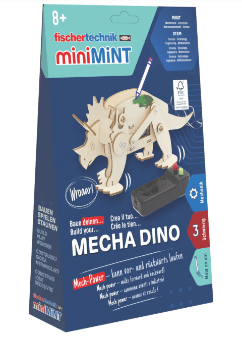 fischertechnik miniMINT MechaDino Laufender Dino-Holzbausatz ab 8 Jahren