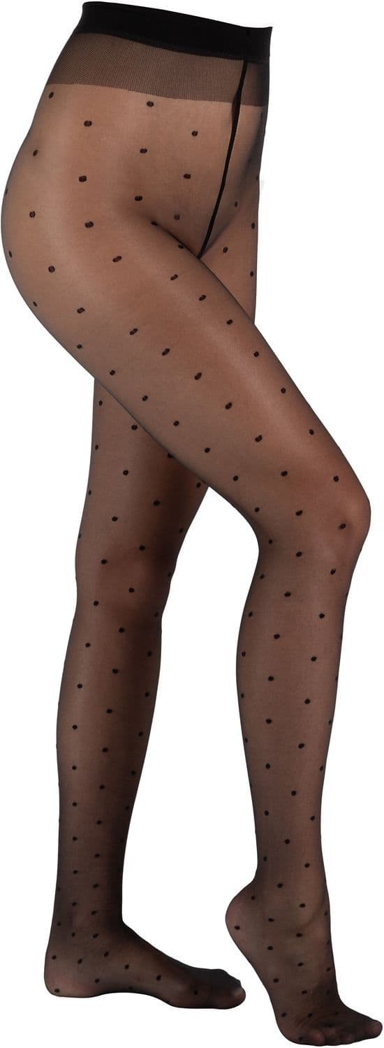 camano Damen Feinstrumpfhose Fashion Tights Crotchless Dots 20 DEN