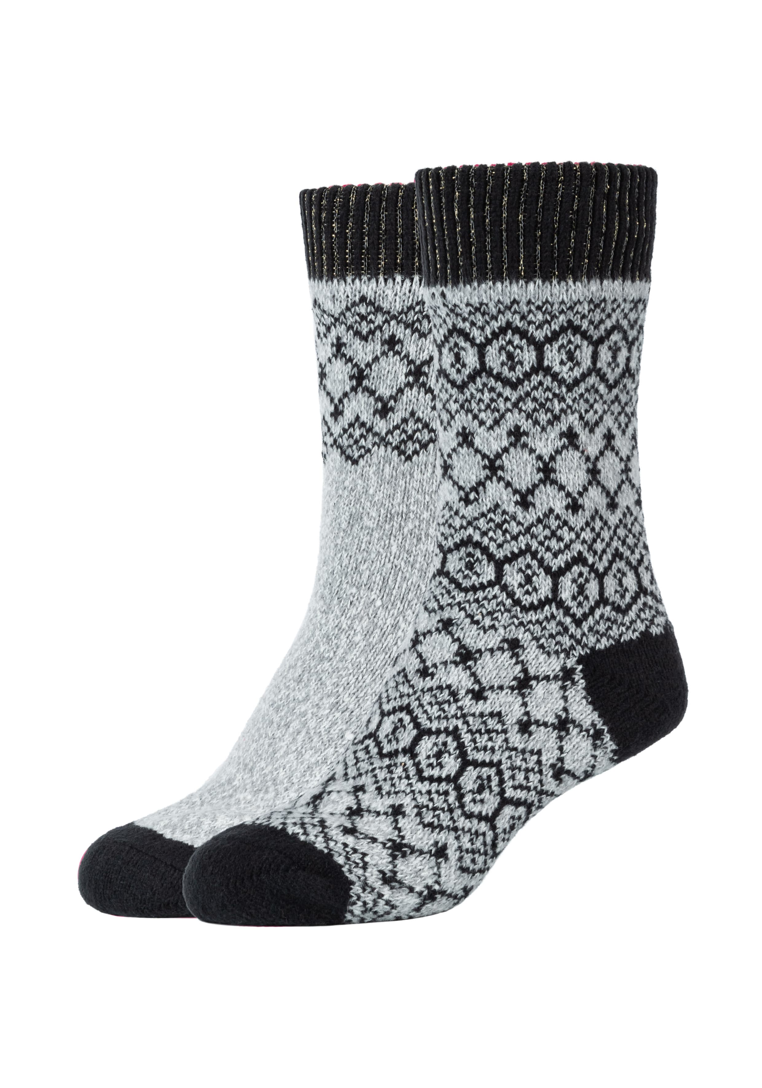 camano Damen Socken Cosy Jacquard 2er Pack