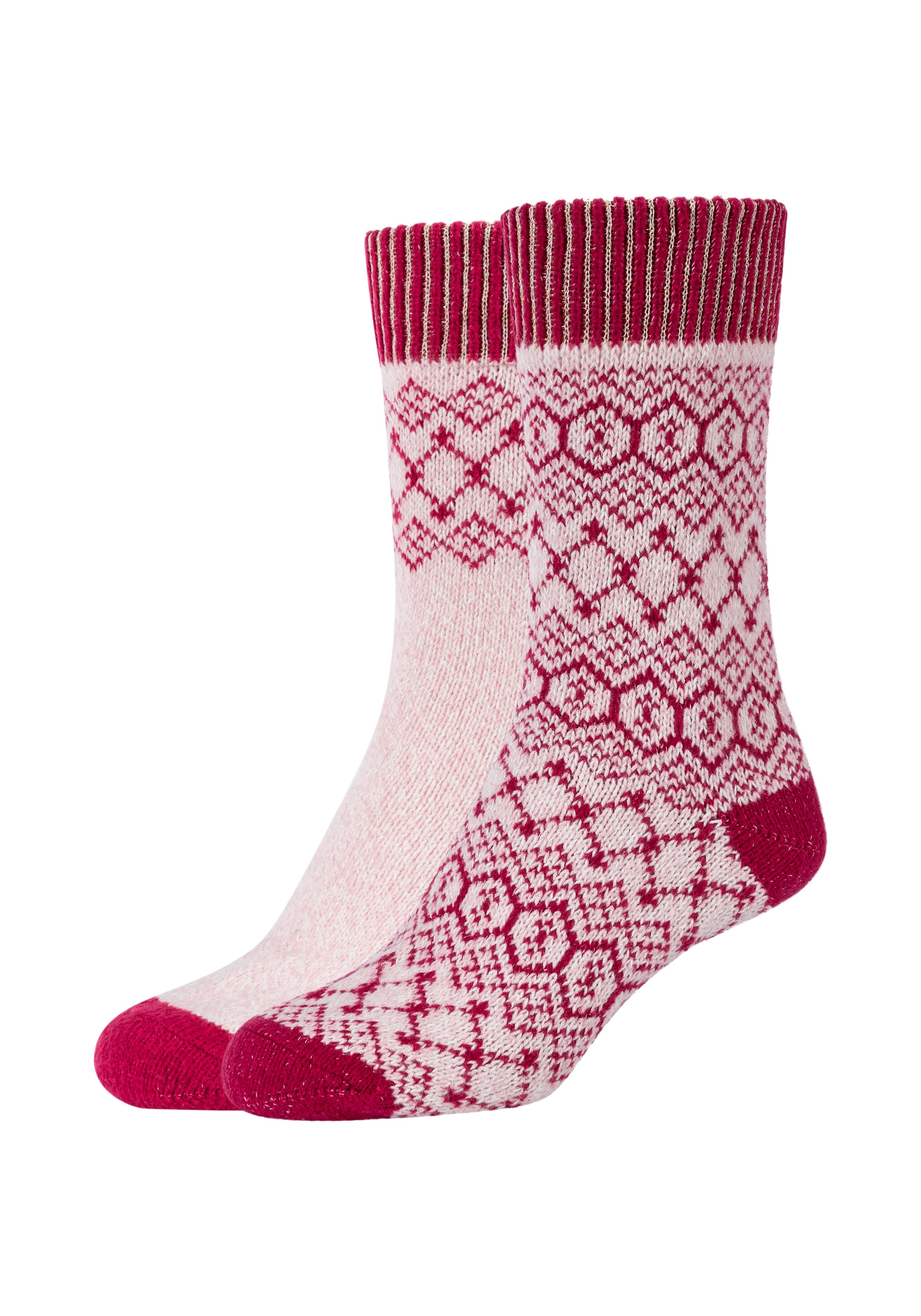 camano Damen Socken Cosy Jacquard 2er Pack