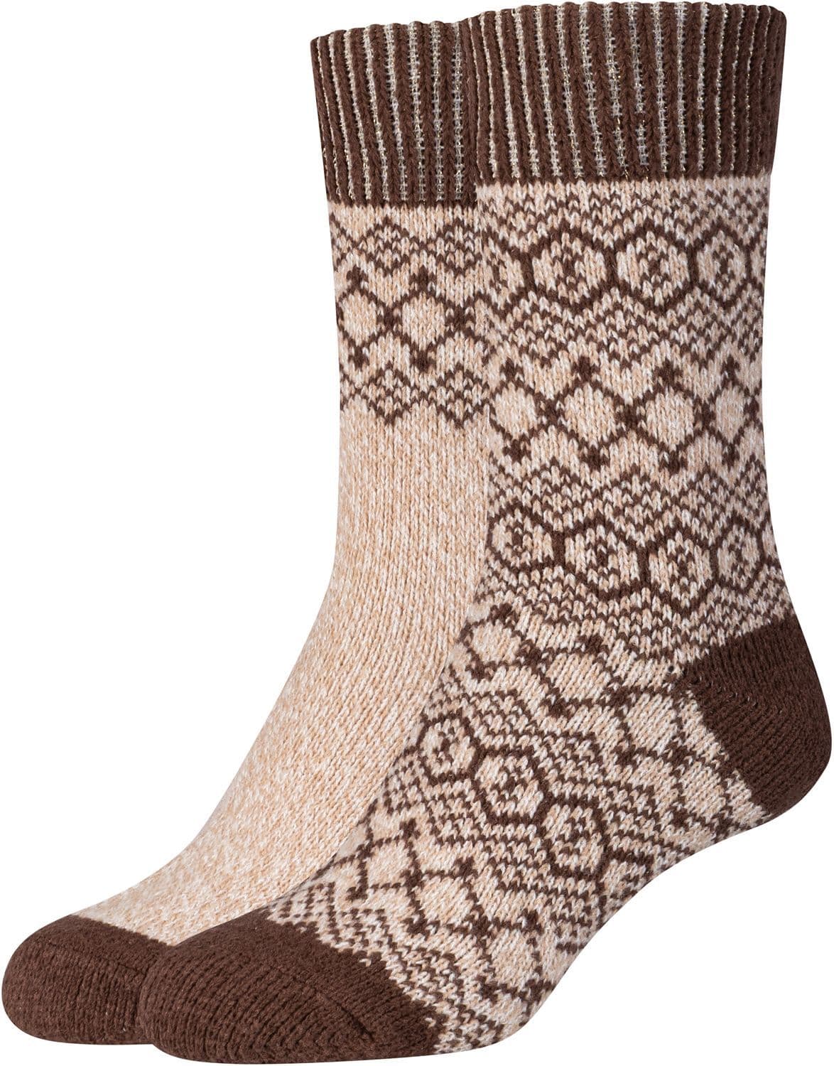camano Damen Socken Cosy Jacquard 2er Pack