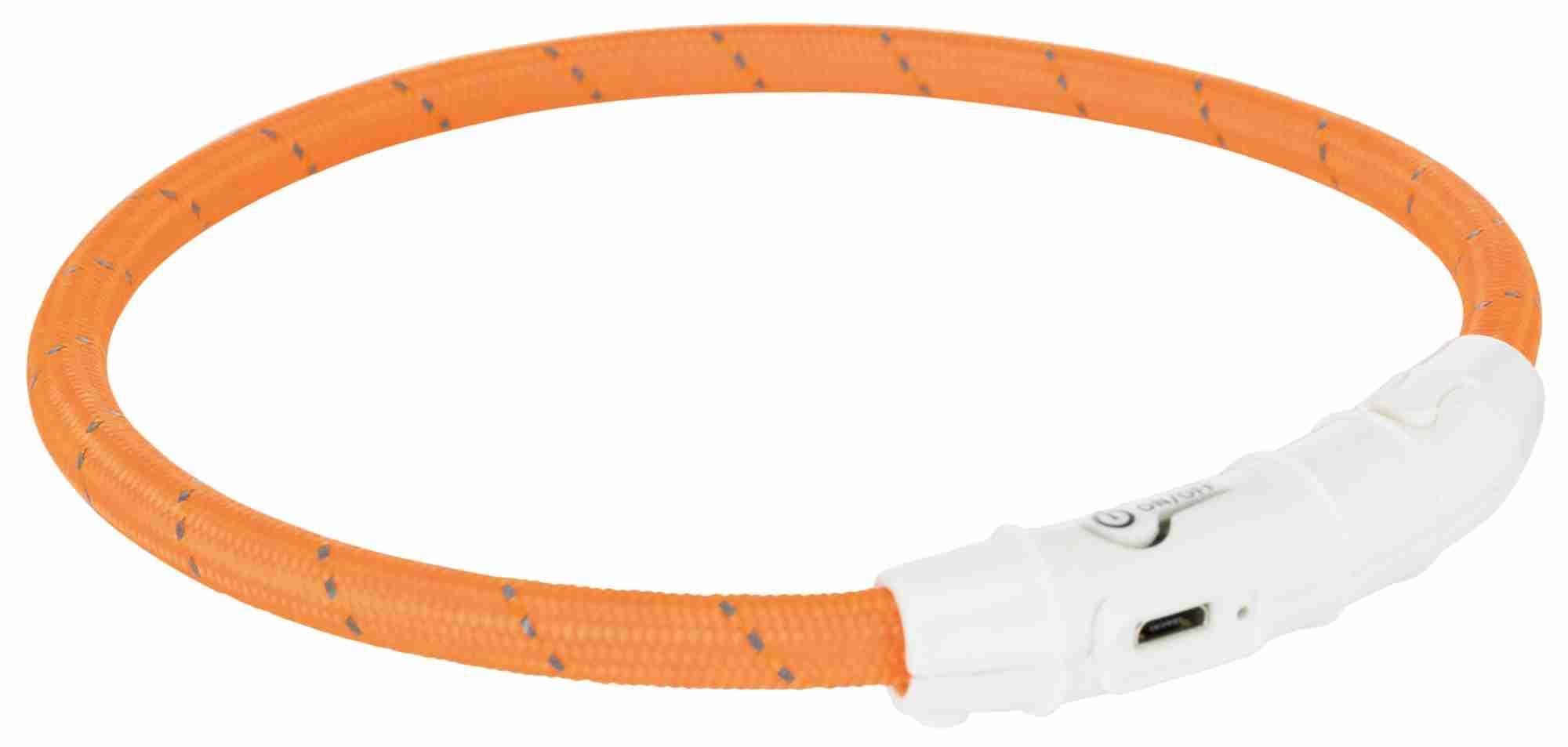 Trixie Leuchtring Flash USB orange L-XL 65 cm / ø 7 cm Hunde Zubehör