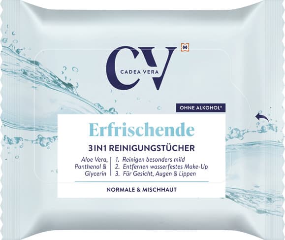 CV Erfrischende 3in1 Reinigungstücher