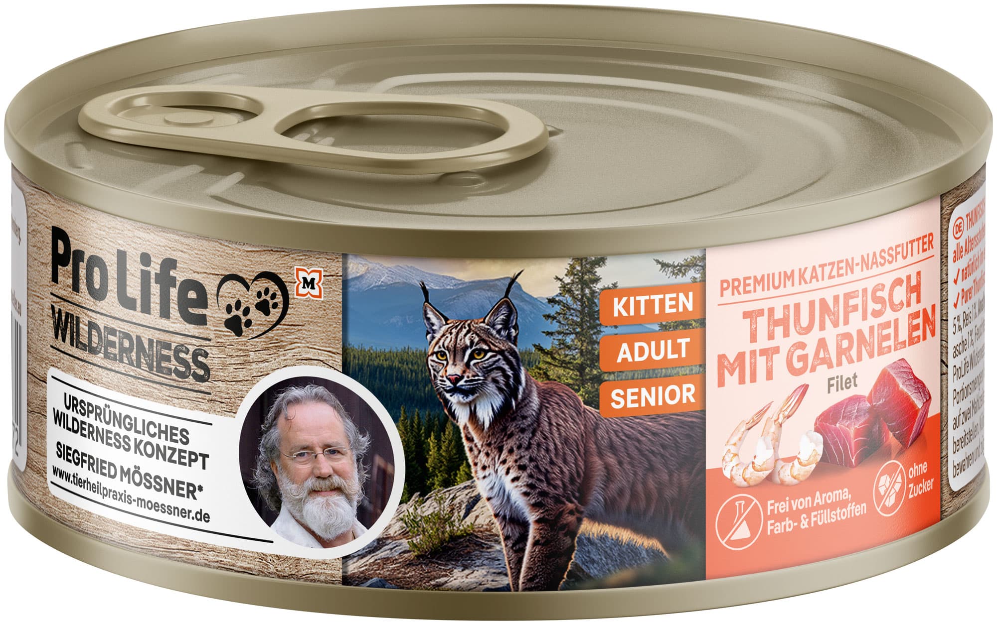 Pro Life Wilderness Katzennassfutter Thunfisch Filet mit Garnelen im eigenen Saft