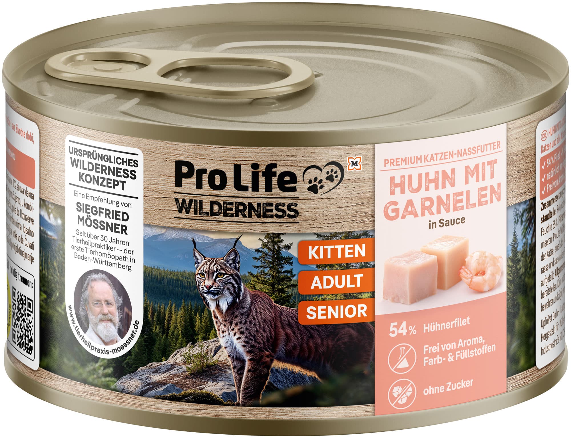 Pro Life Wilderness Katzennassfutter Huhn Filet mit Garnelen in Sauce