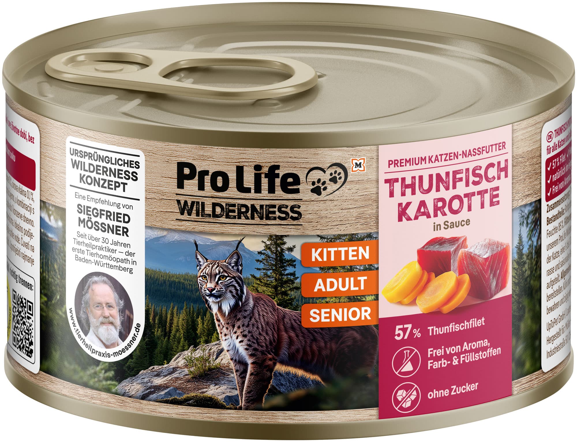 Pro Life Wilderness Katzennassfutter Thunfisch Filet mit Karotten in Sauce