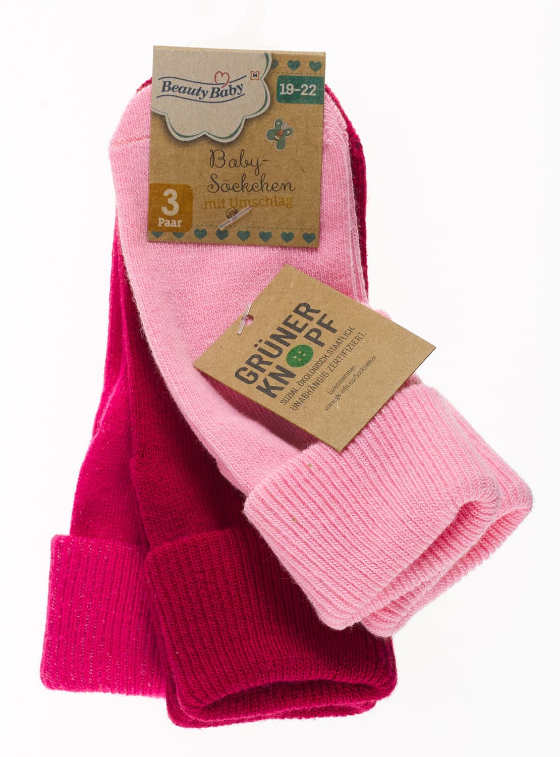 Beauty Baby Umschlagssocke Boy 86/92 3er Pack