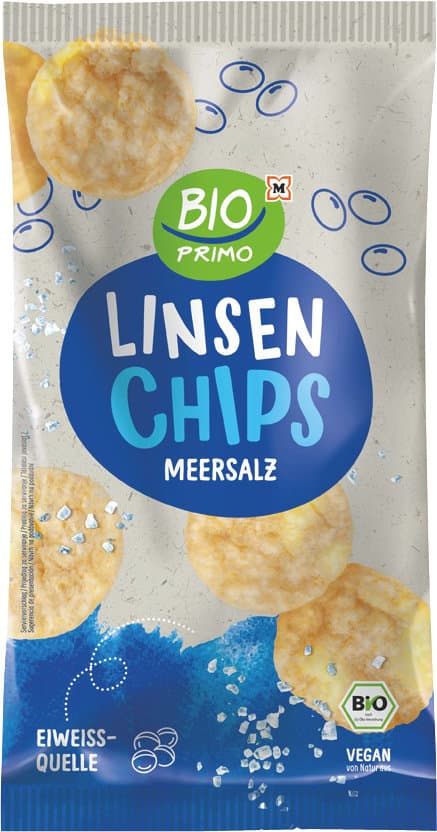 BIO PRIMO Bio Linsenchips mit Meersalz