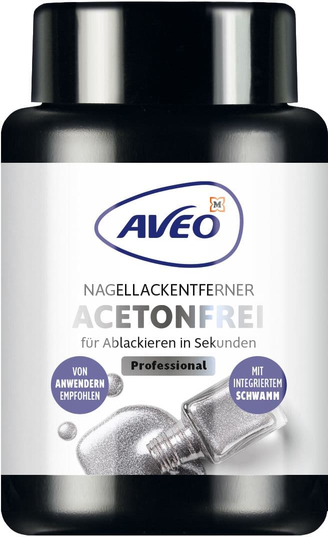 AVEO Nagellackentferner mit Schwamm