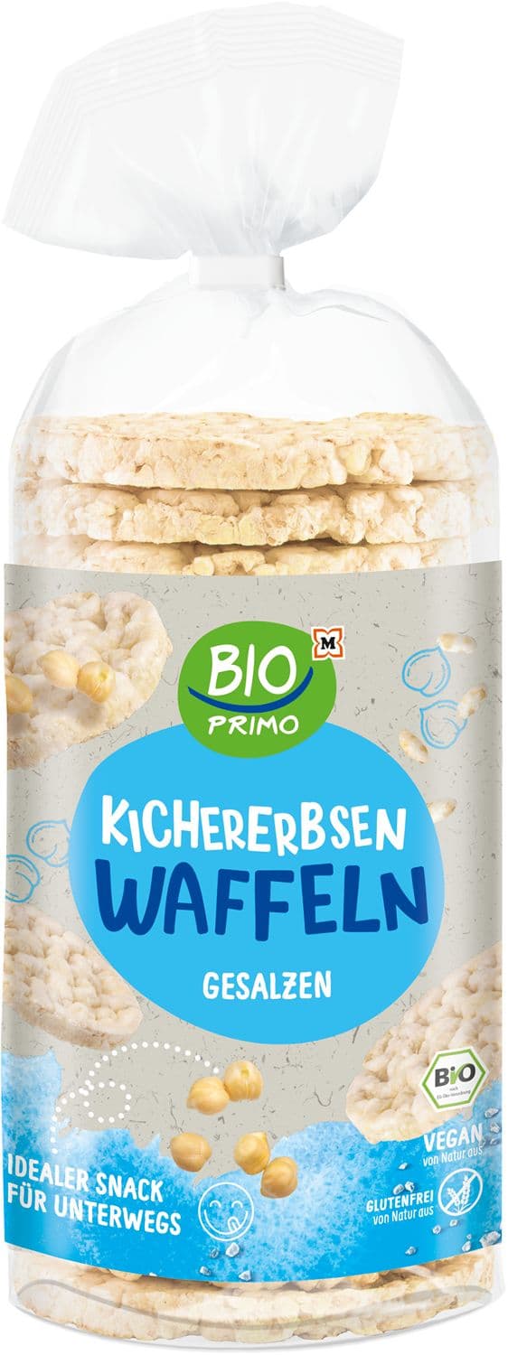 BIO PRIMO Bio Kichererbsenwaffeln mit Meersalz