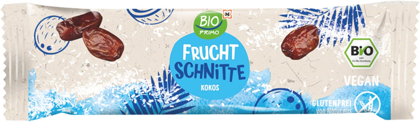 BIO PRIMO Bio Fruchtschnitte Kokos