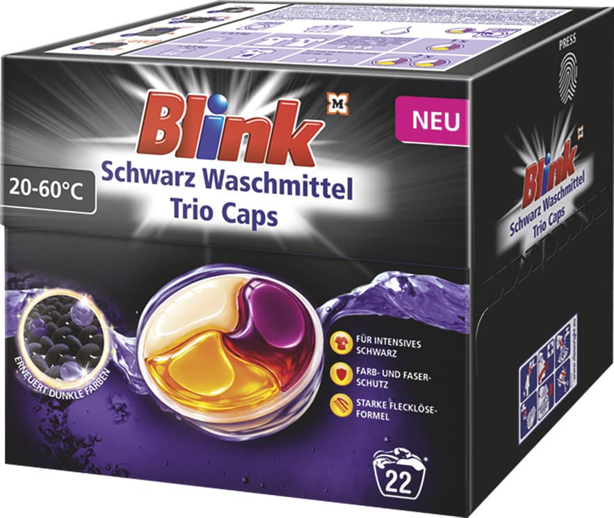 Blink Schwarz Waschmittel Trio Caps