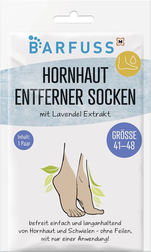 BARFUSS Socken Hornhautentferner Größe 41-48