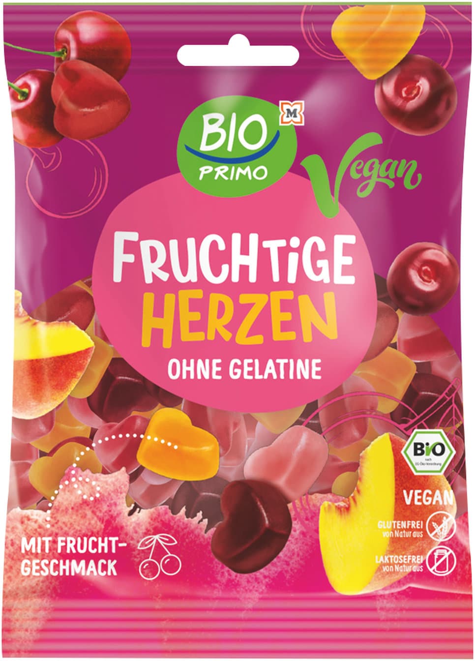 BIO PRIMO Bio Fruchtige Herzen ohne Gelatine