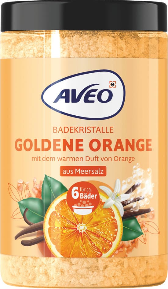 AVEO Badekristalle Goldene Orange