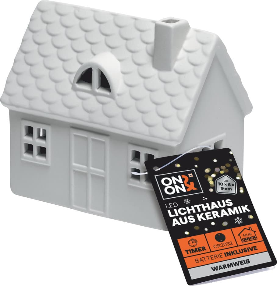 ON&ON LED-Lichthaus aus Keramik