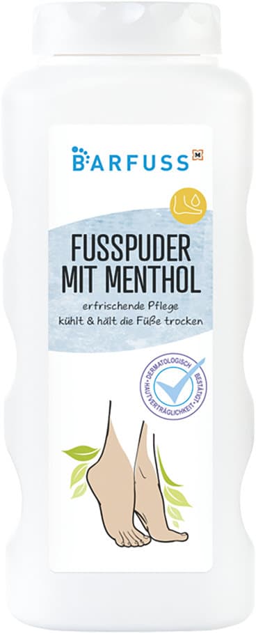 BARFUSS Fußpuder mit Menthol