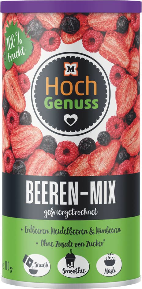 Hochgenuss Beerenmix gefriergetrocknet