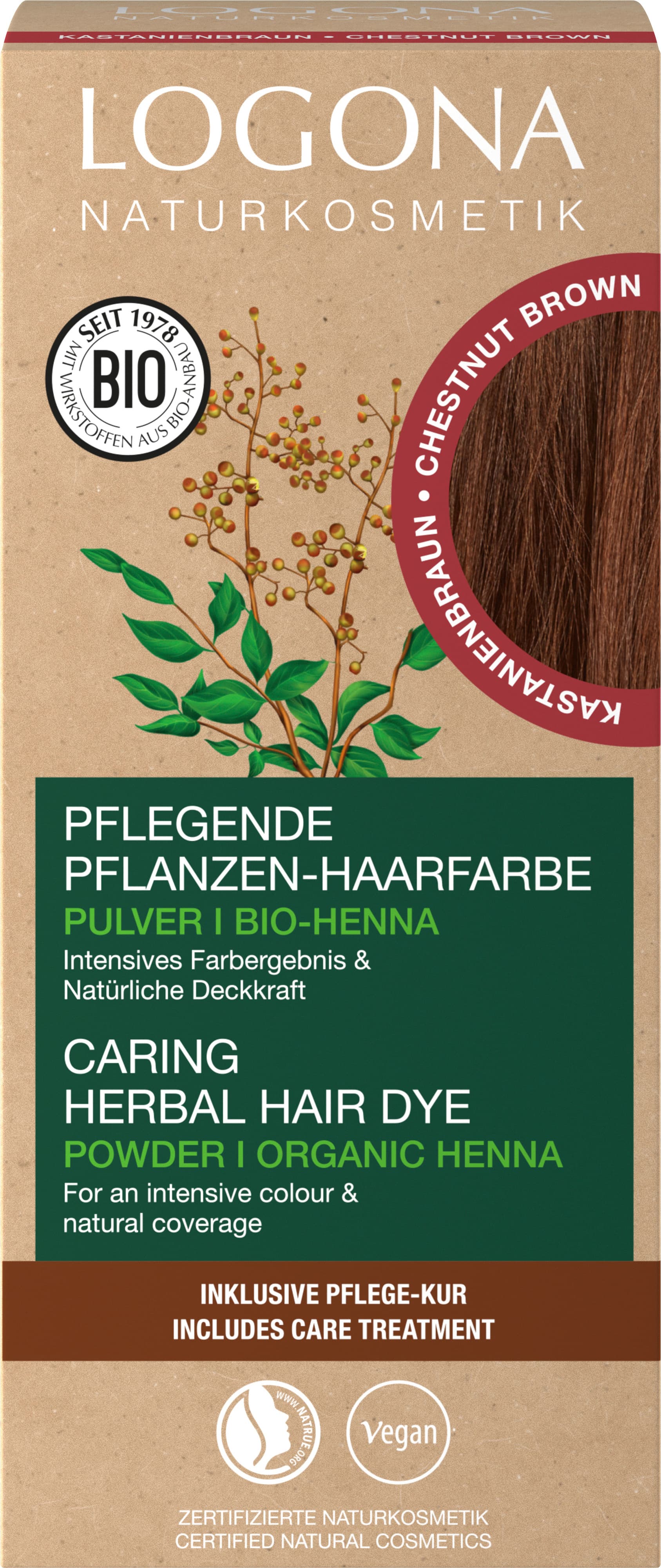 LOGONA Pflegende Pflanzen-Haarfarbe Pulver