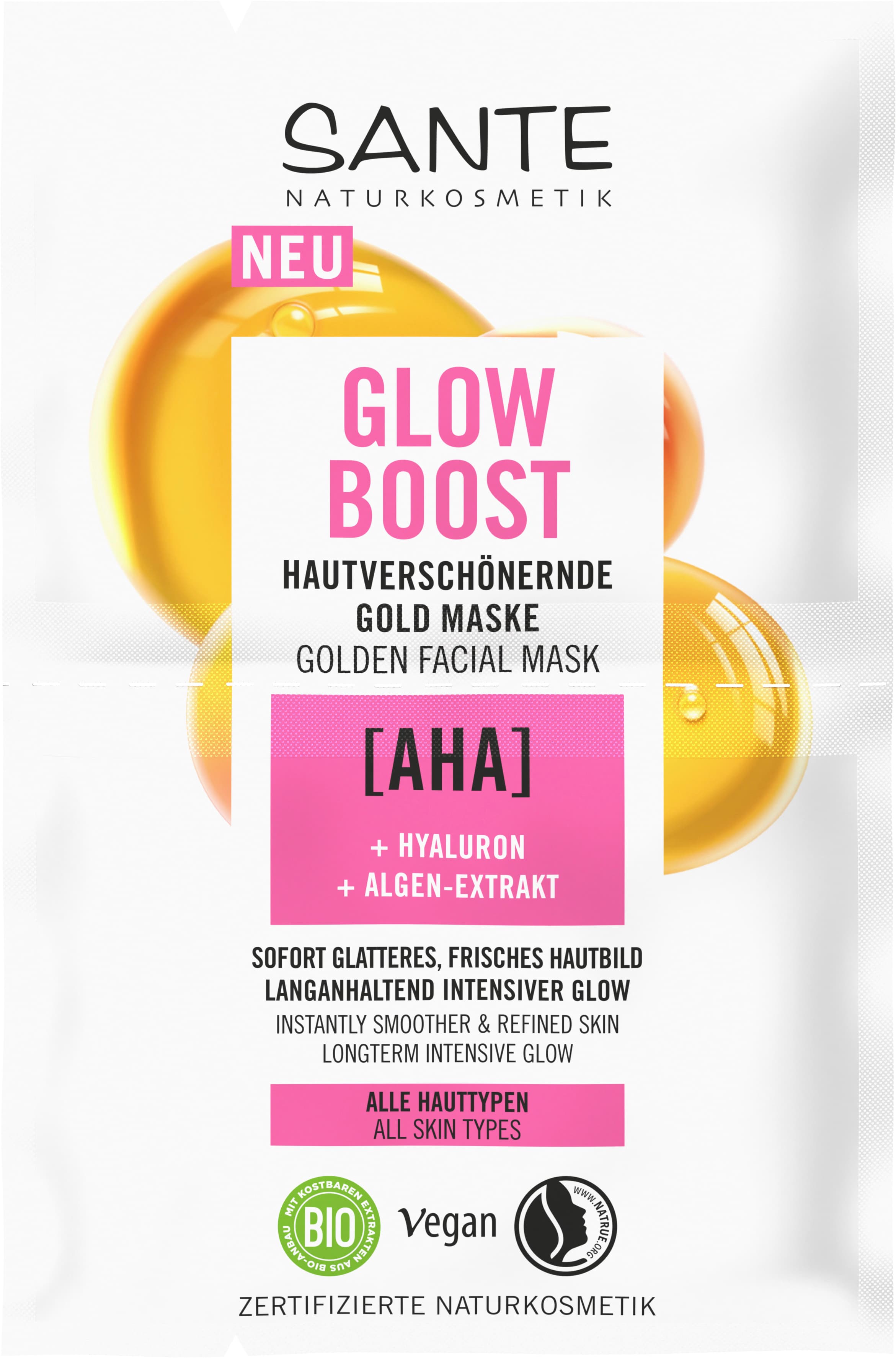 SANTE Glow Boost Gold Maske