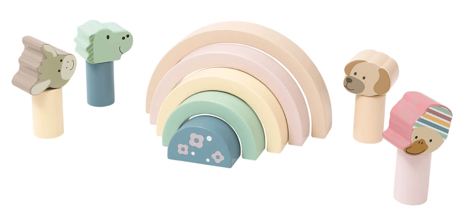 Sterntaler Holzbausteine Regenbogen rosa, 13-teilig, ab 18 Monaten