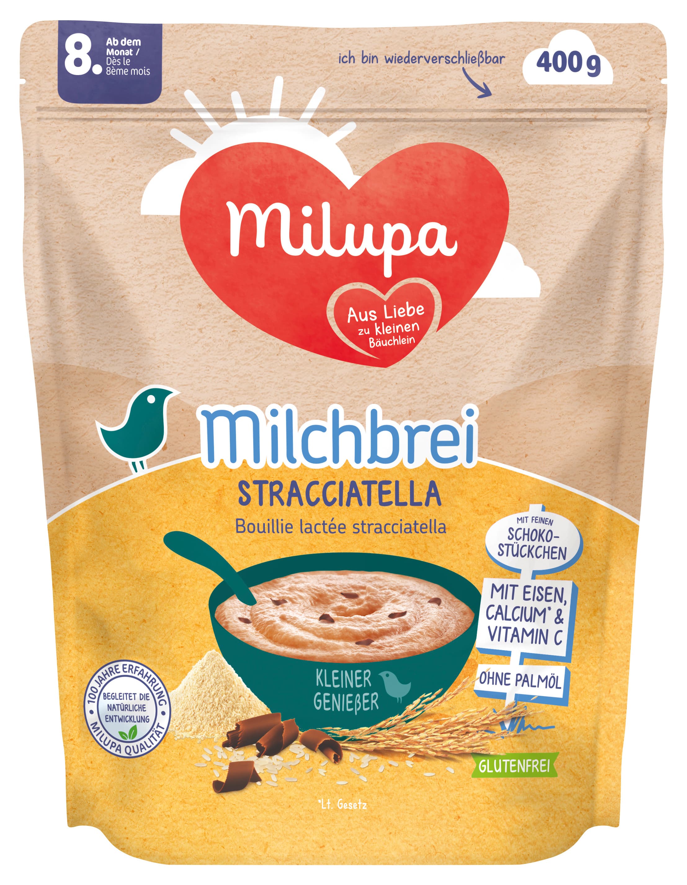 MILUPA Milchbrei Stracciatella ab dem 8. Monat