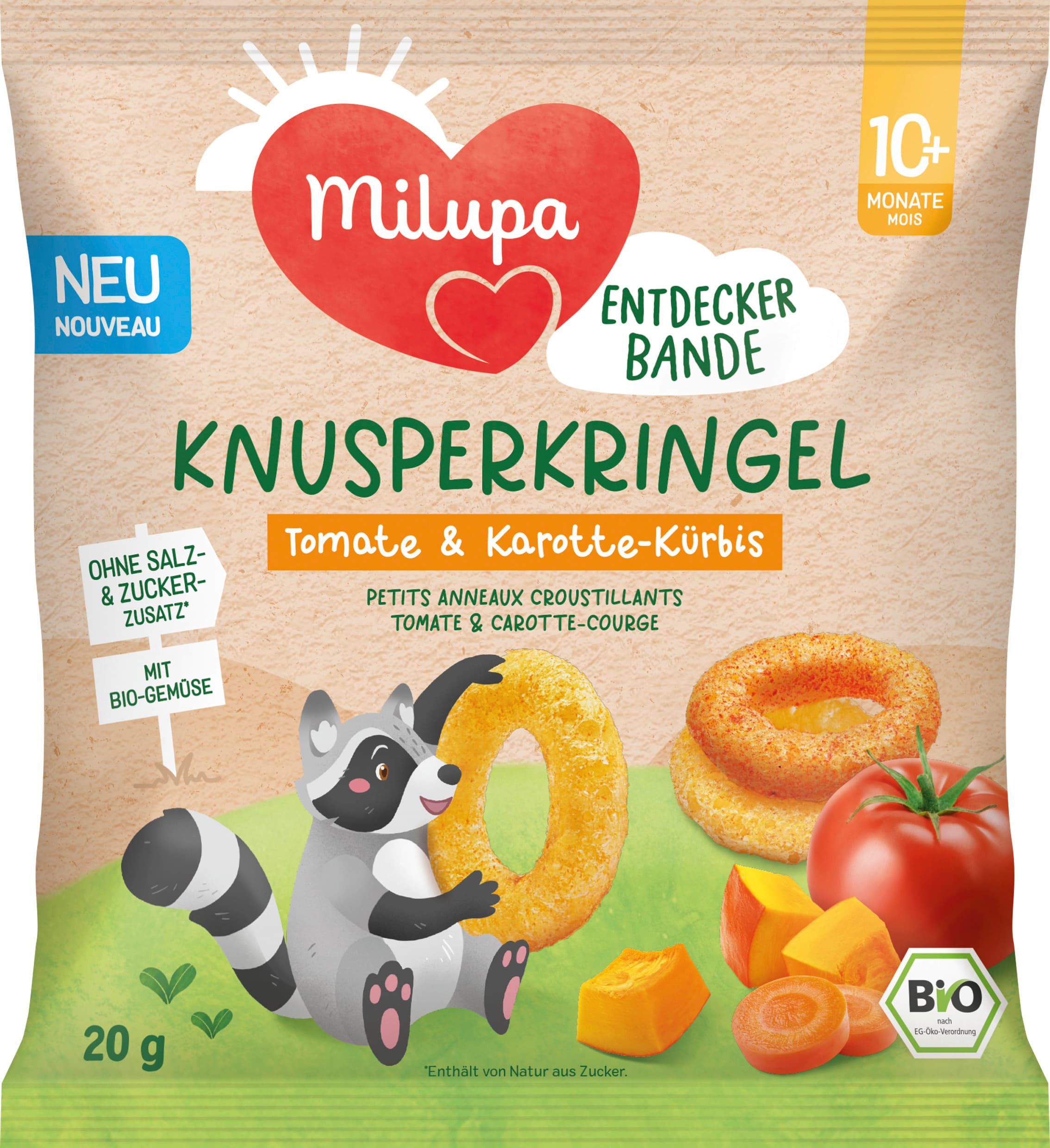 Milupa Knusperkringel Tomate und Karotte-Kürbis
