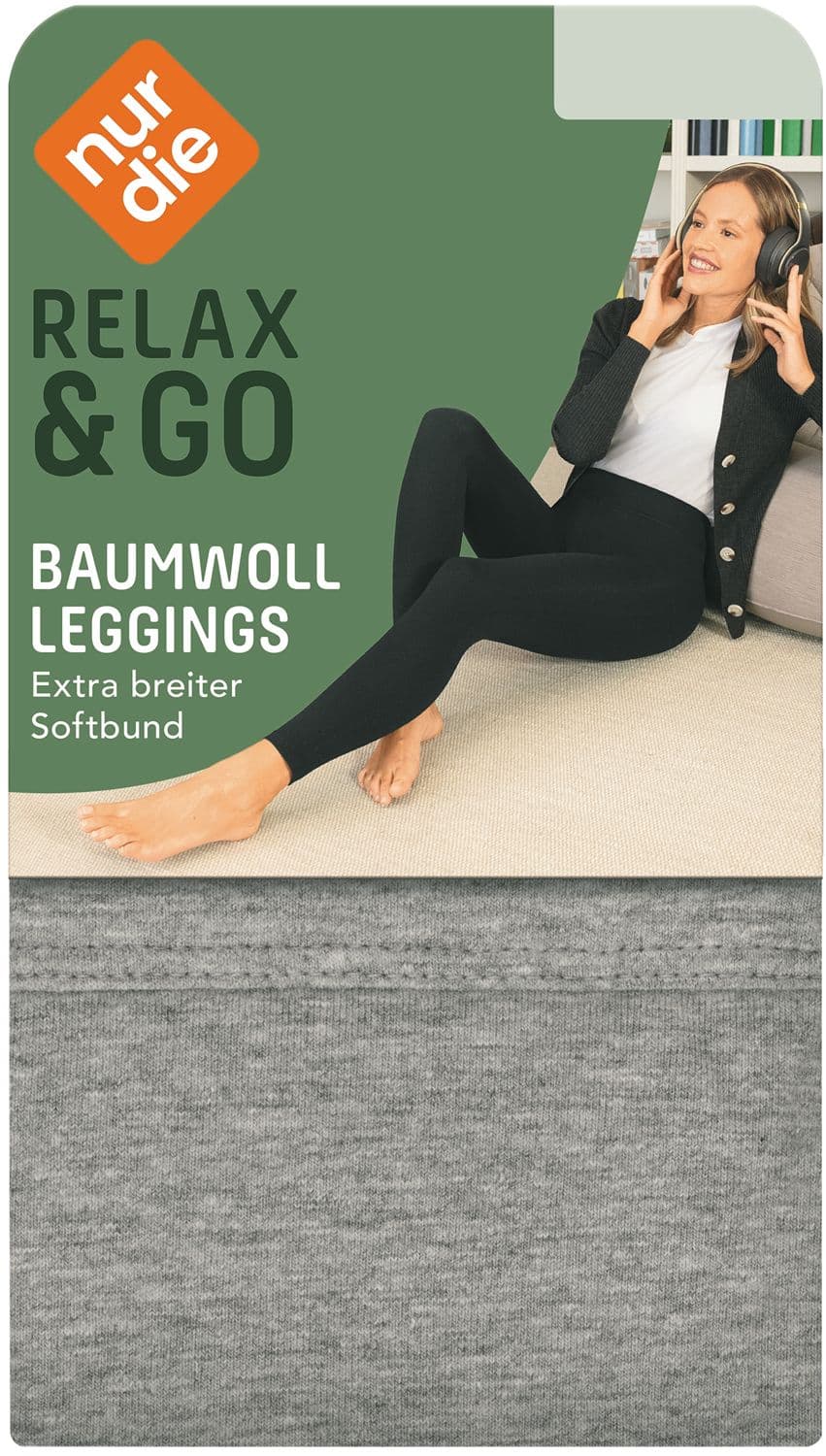 NUR DIE Damen Leggings Baumwolle 100 DEN