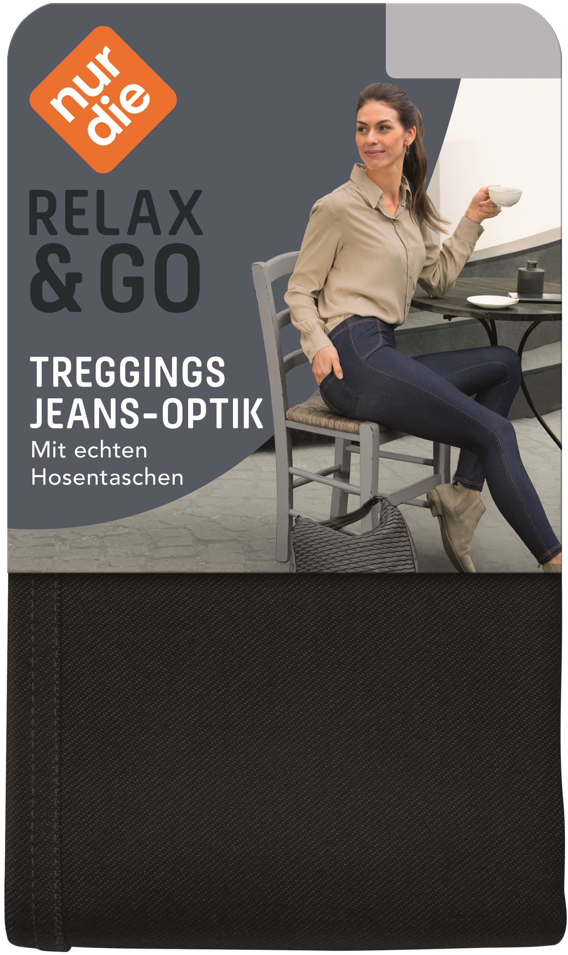 NUR DIE Damen Treggings Jeans-Look Relax & Go