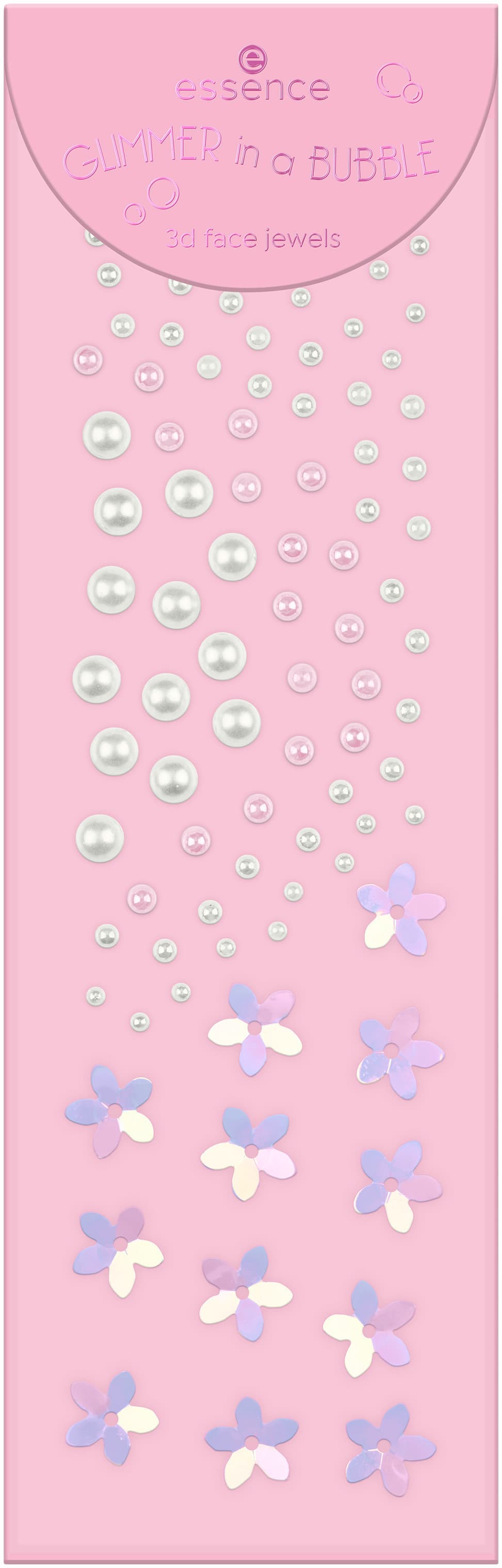 essence GLIMMER IN A BUBBLE 3d face jewels
