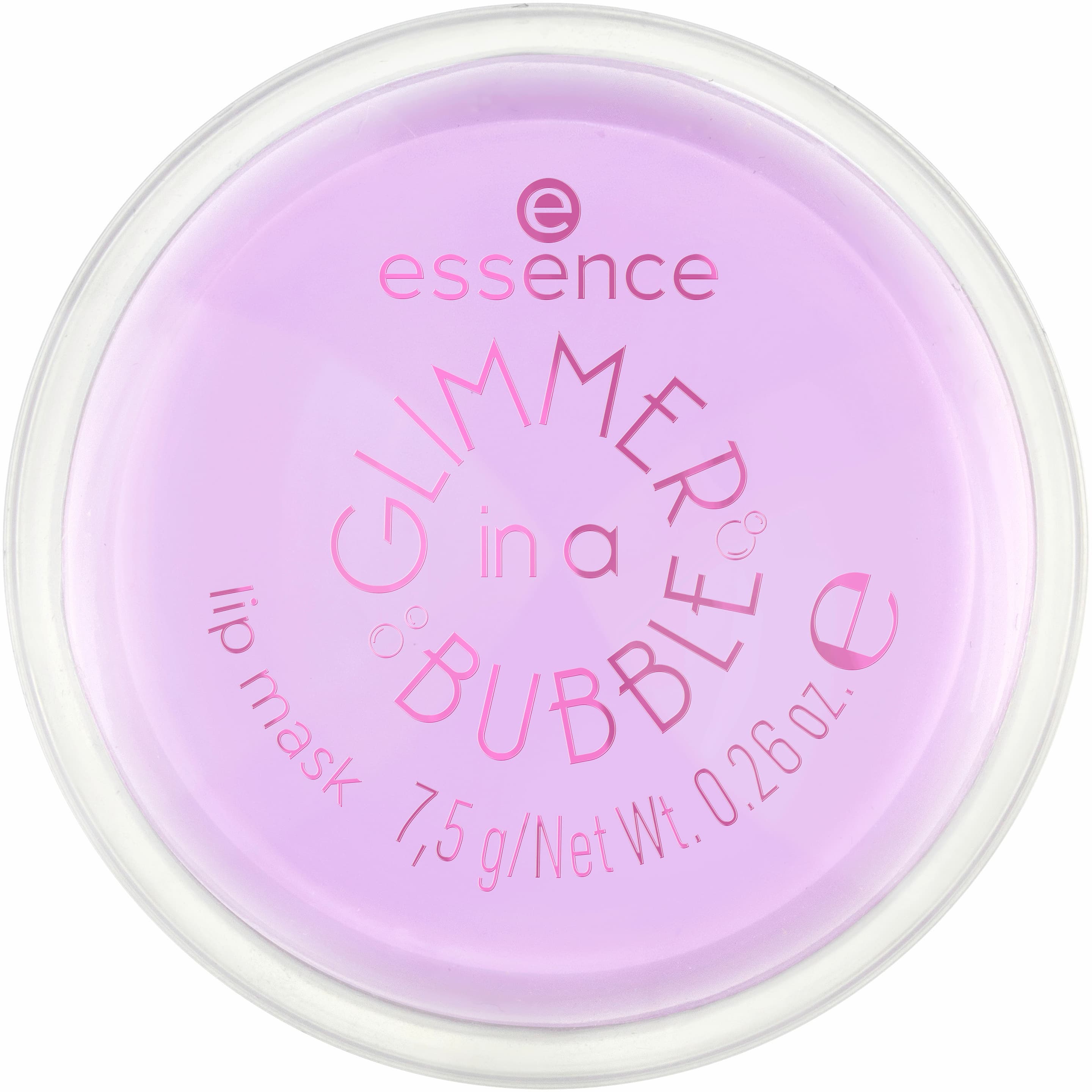 essence GLIMMER IN A BUBBLE lip mask