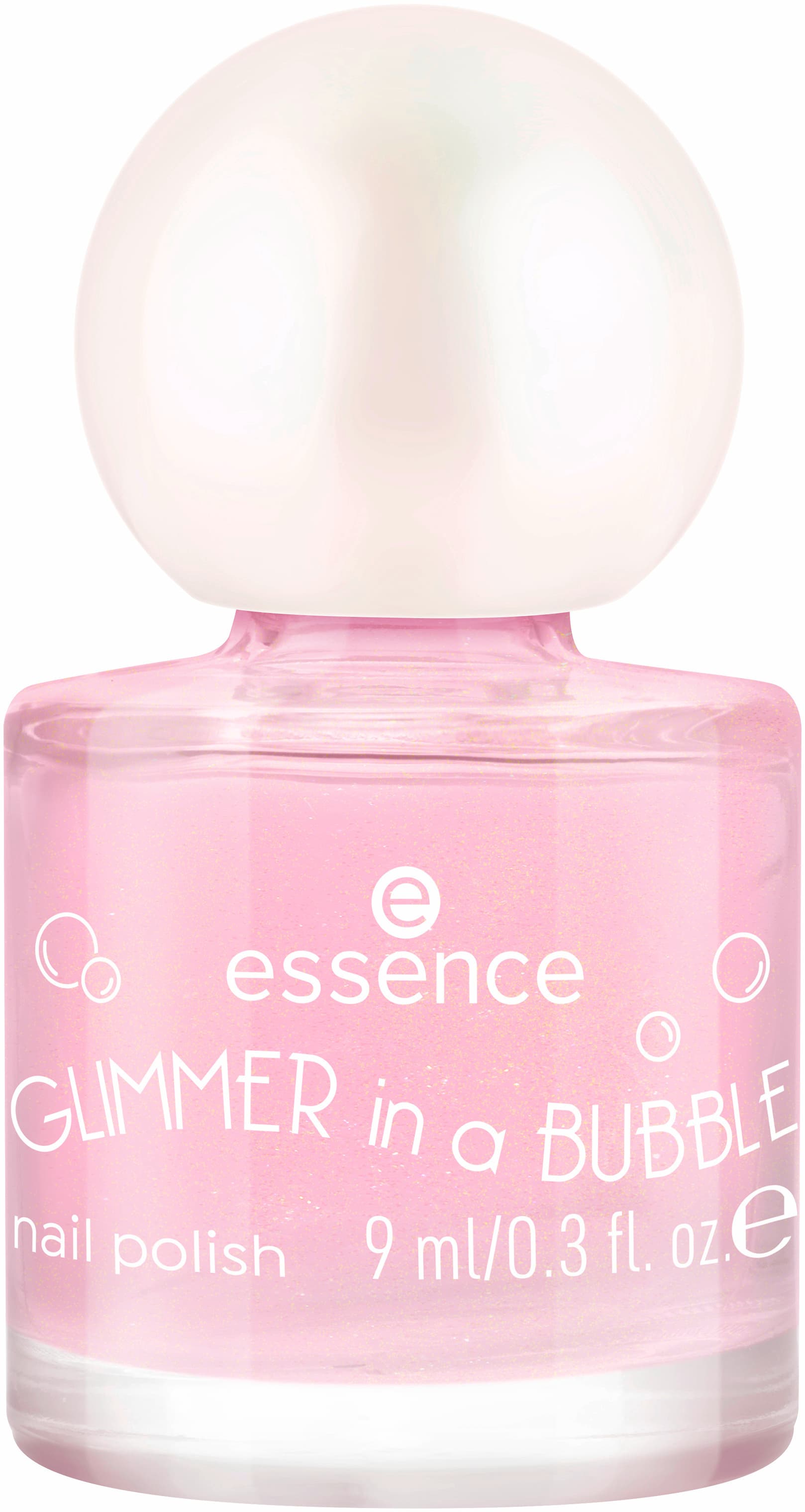 essence GLIMMER IN A BUBBLE nail polish