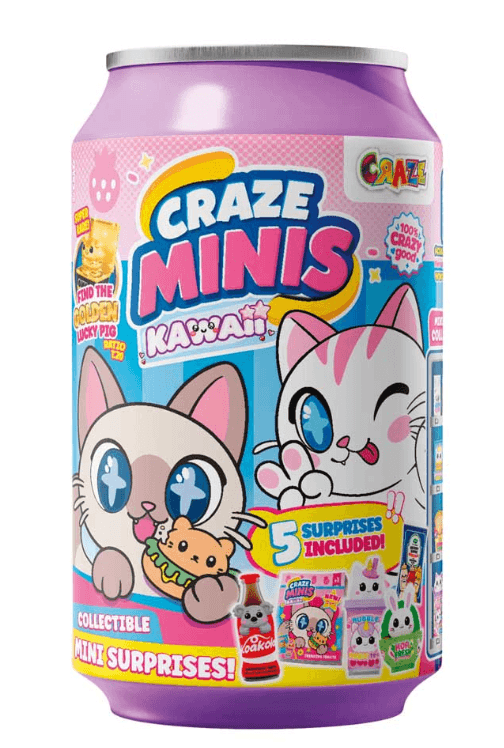 CRAZE Minis Kawaii Überraschungskapsel mit 5 Überraschungen, sortiert, 1 Stück