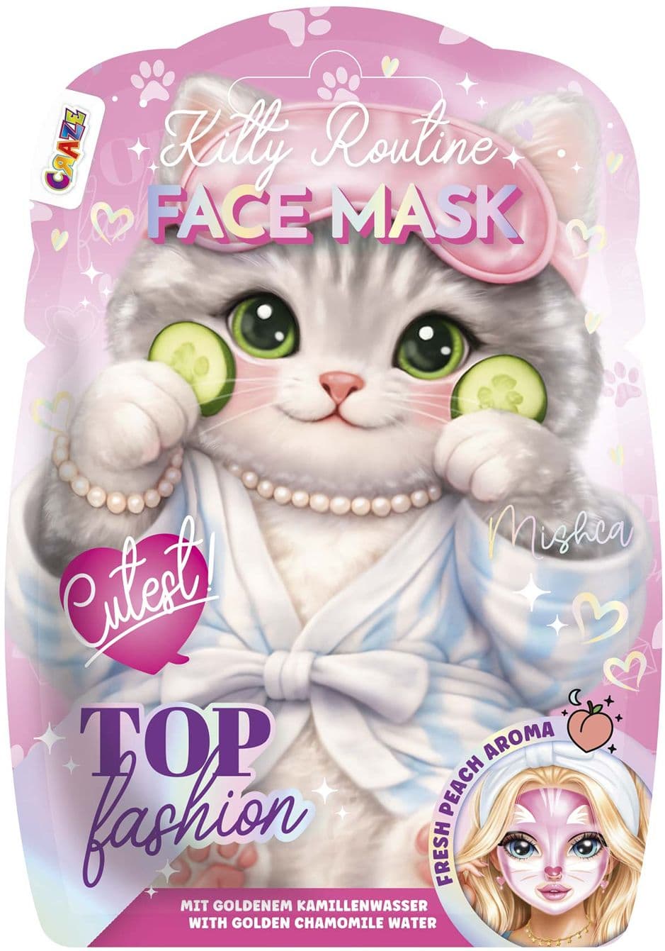 CRAZE Top Fashion Gesichtsmaske Peach