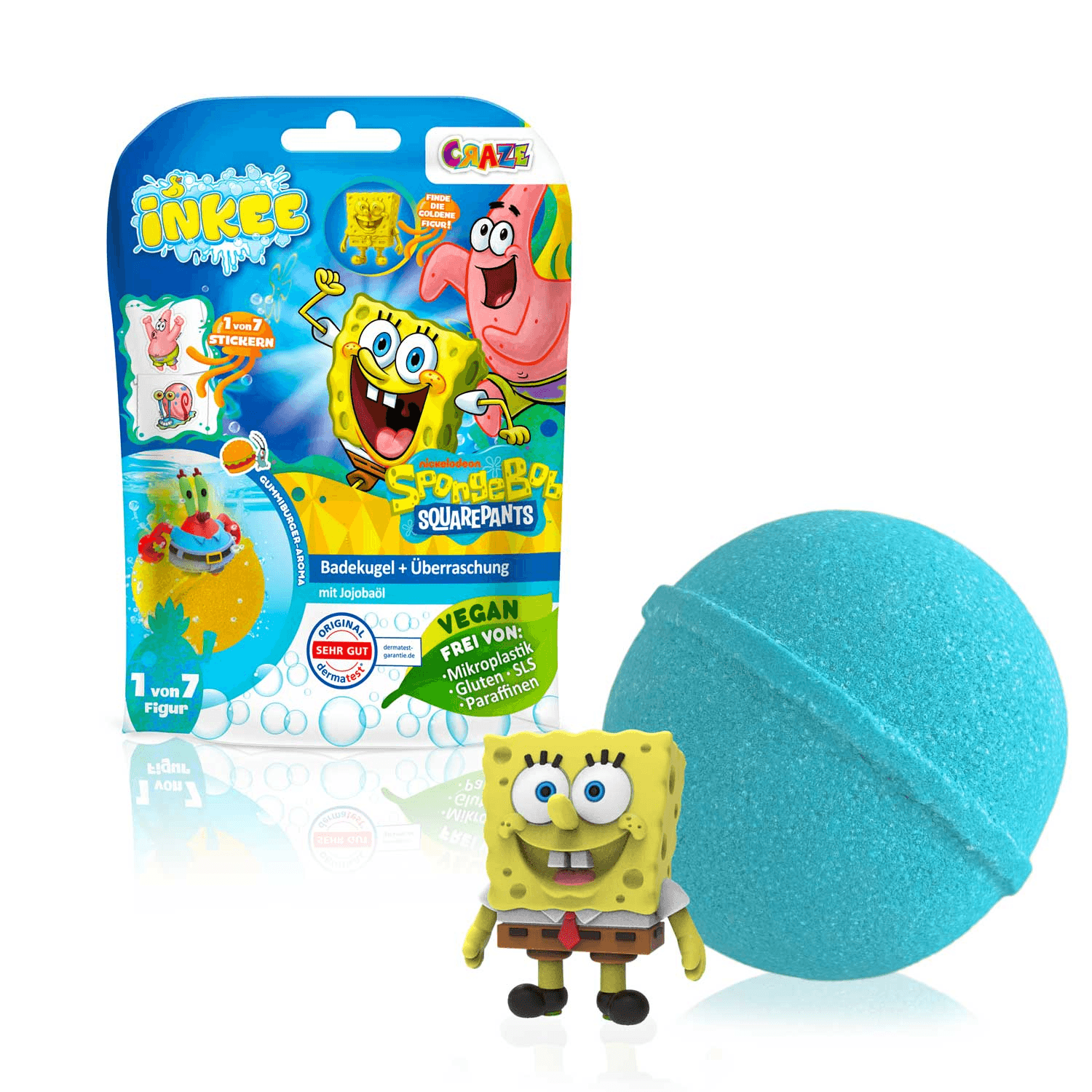CRAZE INKEE - SpongeBob Überraschungs-Badekugel